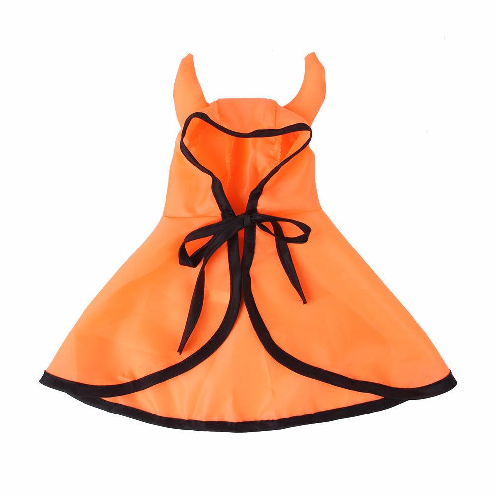 Fierce Feline Horned Halloween Cape For Pets-5