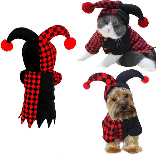 Funny Clown Pet Costume: The Ultimate Halloween Dress-Up For Your Furry Friend-0