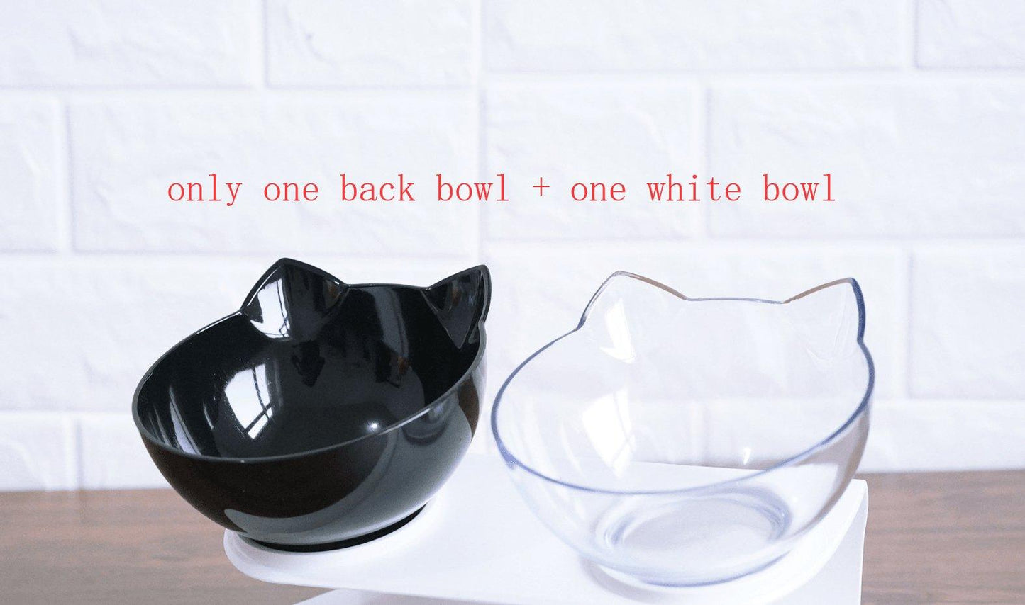 Deluxe Pet Dining Experience: Elegant Inclined Food Cat Bowl With Transparent Design-21