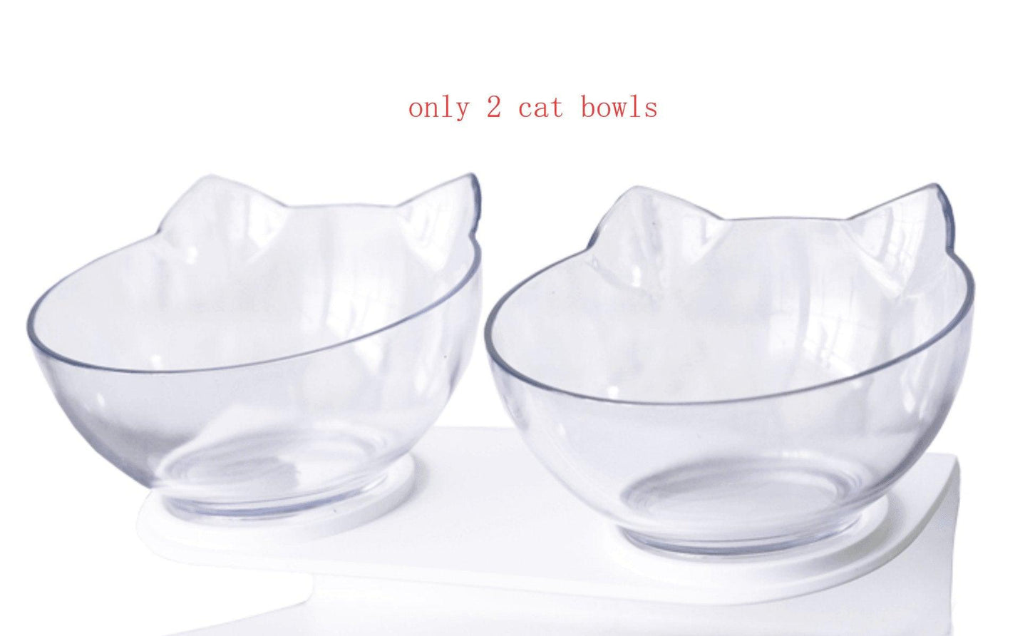 Deluxe Pet Dining Experience: Elegant Inclined Food Cat Bowl With Transparent Design-4
