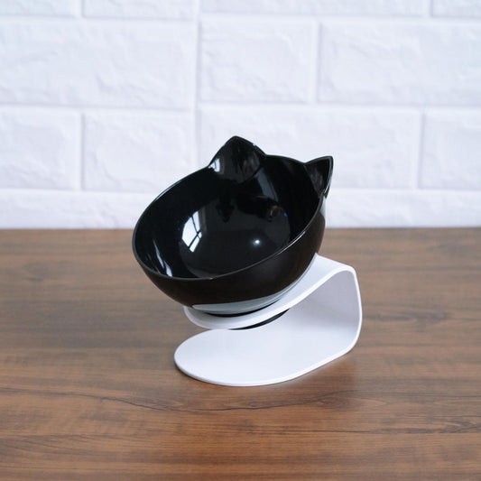 Deluxe Pet Dining Experience: Elegant Inclined Food Cat Bowl With Transparent Design-10