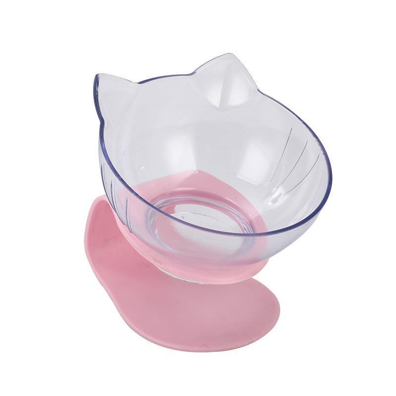 Deluxe Pet Dining Experience: Elegant Inclined Food Cat Bowl With Transparent Design-13