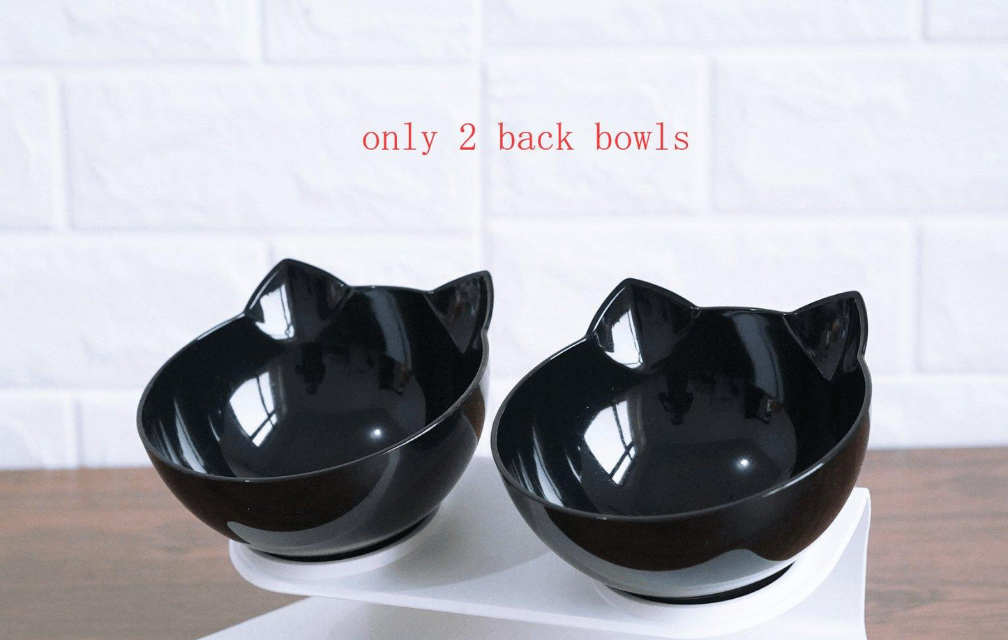 Deluxe Pet Dining Experience: Elegant Inclined Food Cat Bowl With Transparent Design-2